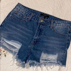 Ripped Jean Shorts